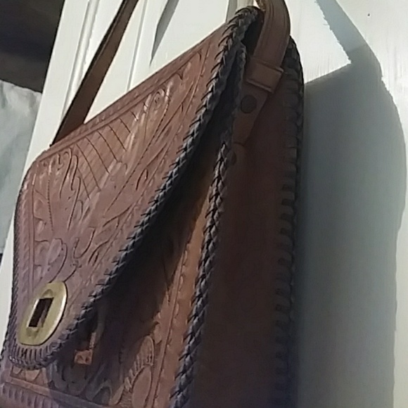 🎆Vintage Hand Tooled Leather Purse - Picture 5 of 8